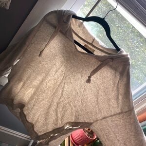 Beachy tie side hoodie